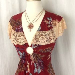 VTG Funky Floral Gown